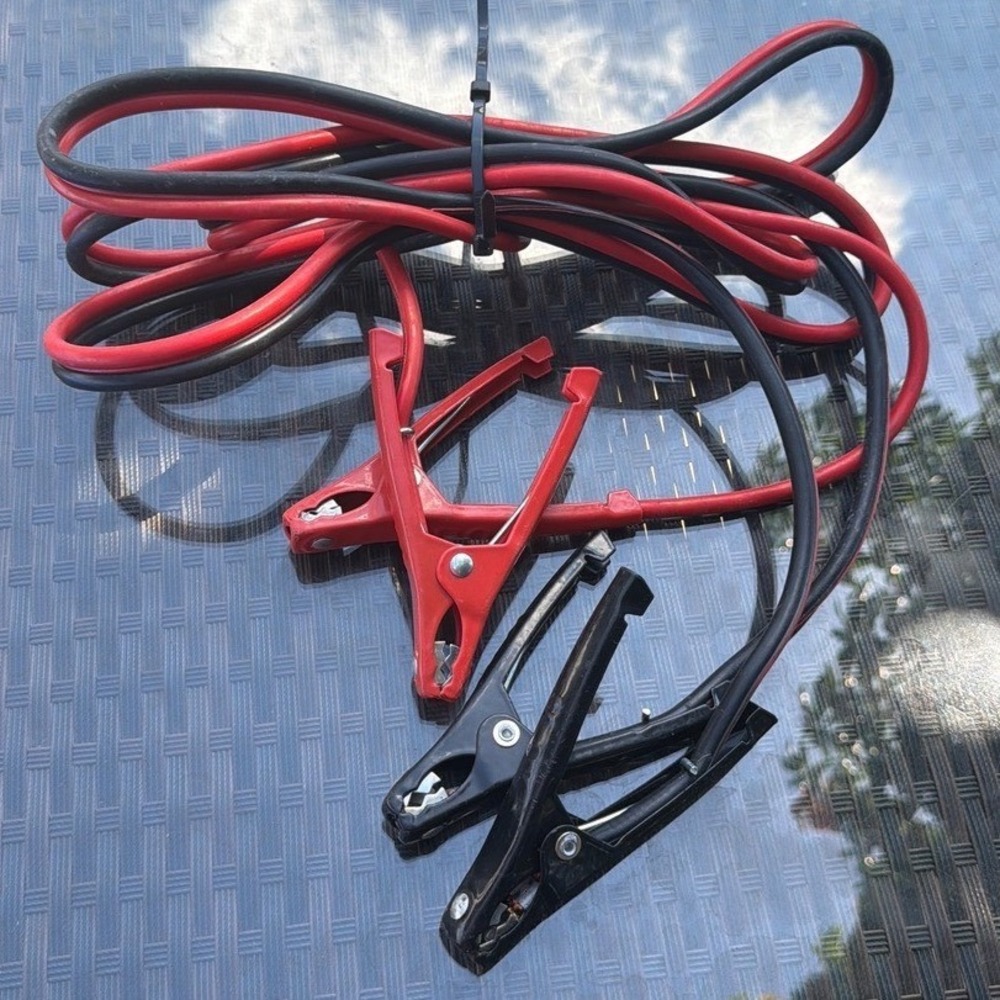 Heavy Duty Jumper Cables Battery Boosters Universal OS Red Black Good